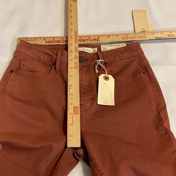 Unpublished size 26 Olivia Dash high-rise skinny chestnut color jeans - Picture 4 of 8